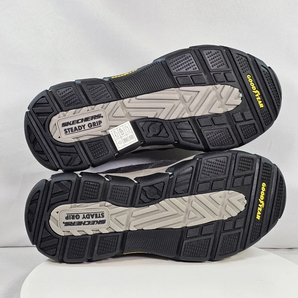 New Skechers Hands Free Slip-ins Relaxed Fit Garner Newick Gray Shoes Mens 9